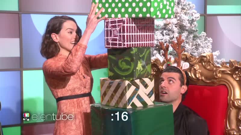 Daisy ridley, oscar isaac and john boyega on theellenshow