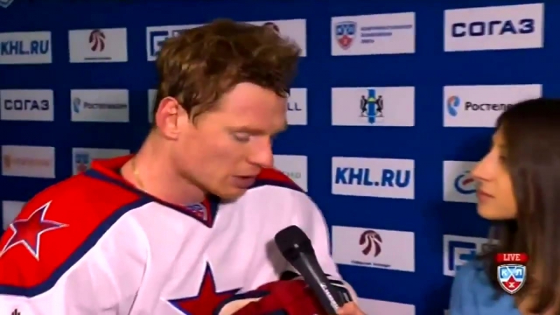 Оговорка хоккеиста цска в прямом эфире (маты)