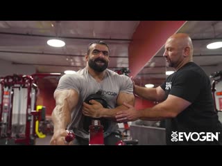 Hadi choopan trains back & biceps one week out from mr olympia 2019