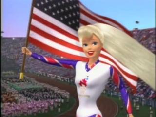 Olympic gymnast barbie doll 1995 mattel commercial 1996 кукла барби олимпийская гимнастка, старая реклама