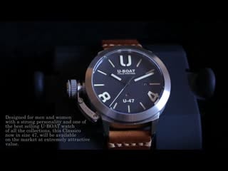 U boat classico u 47 as2 (8105 8106) black cream unboxing showcase