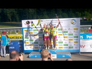 Ibu summer biathlon world championships 2016 team finland mixed relay world champions