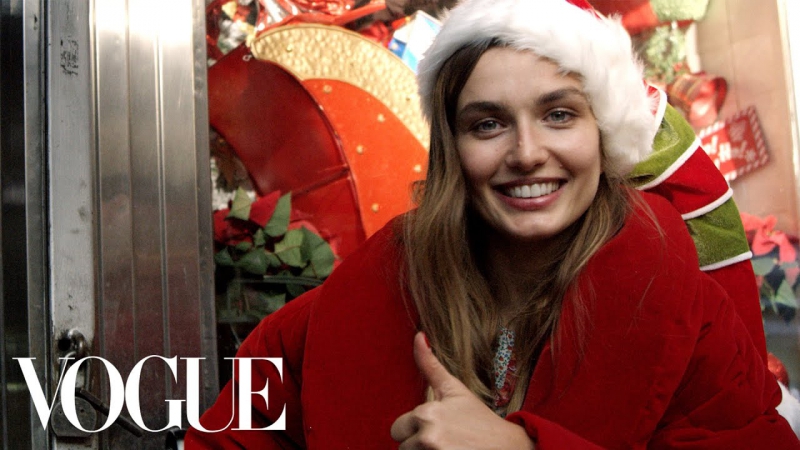Model andreea diaconu plays santa on the streets of new york | vogue