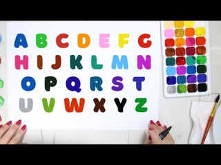 Studying of the english alphabet drawing of the letters abc