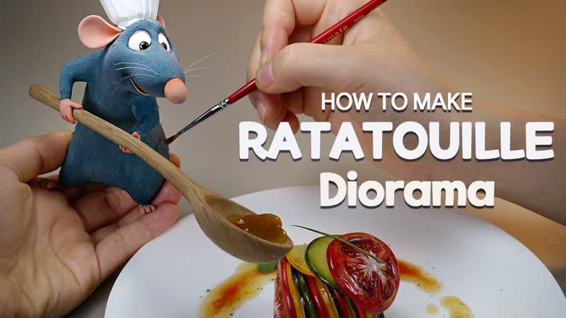 How to make ratatouille diorama with clay