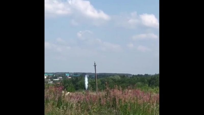 В новой москве сняли на видео прорыв газовой магистрали