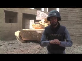 Al jazeera syrian reporter interrupted by syrian army strike on tank