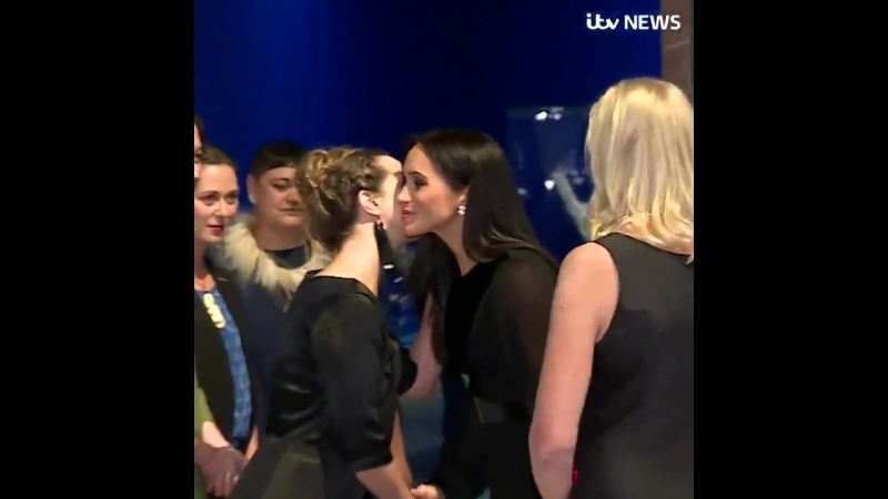 The duchess of sussex receives a traditional maori greeting, as she attends the opening of oceania at the royal academy of arts