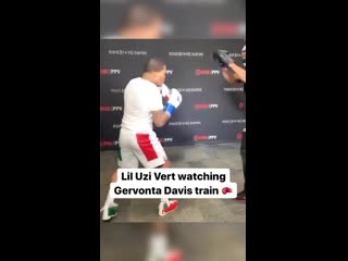 #liluzivert watching #gervontadavis train for his fight