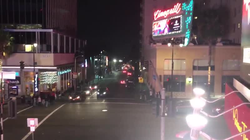 Wasteitonme playing on hollywood blvd, directly across from @bt21 store @steveaoki @bts twt bts btsarmy