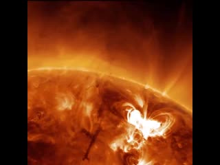 Солнечная вспышка крупным планом