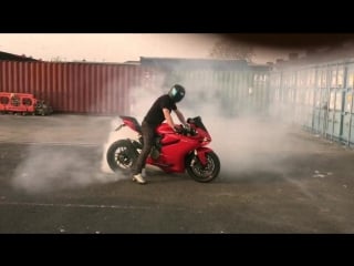 Ducati panigale 1199 tyre explosion porn burnout liverpool