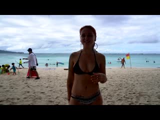 Bikini haul on boracay beach, philippines