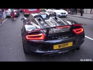 Cod / 4x porsche 918 spyder on the road in london!
