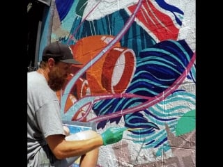 My friend was hired to make a mural in la for a movie his team time lapsed the entire process