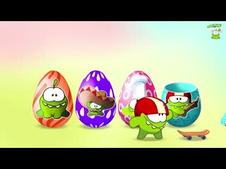 Om nom surprise eggs toys (star, triangle, circle, square)