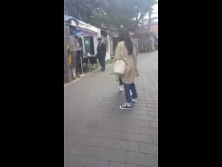 160303 krystal&lay filming 'unexpected love'