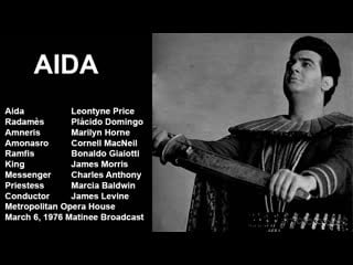 Aida plácido domingo, price, horne, macneil, morris, james levine, met 1976