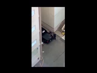 Police in boston unloading truck full of bricks in mp4