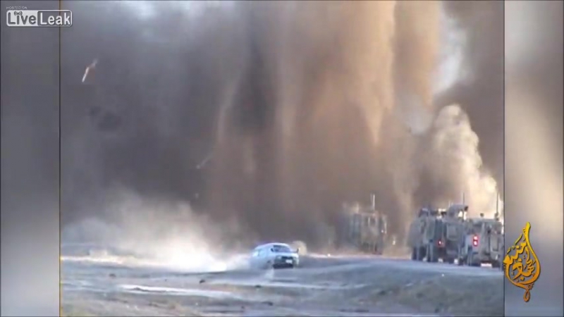 Одного mrap колонны isaf на мощном сву талибана