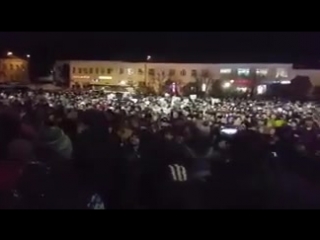 Волоколамск на стихийный митинг вышли около шести тысяч человек