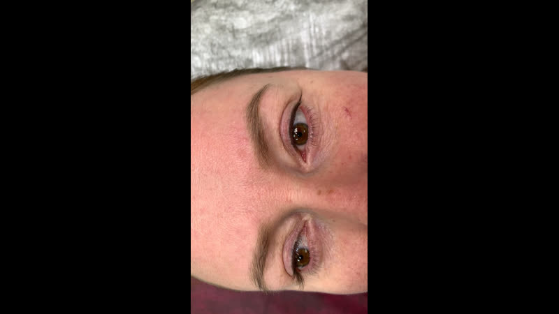 Перманентный макияж глаз заживший