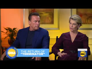 Arnold schwarzenegger and co star linda hamilton return to ‘terminator’ l gma