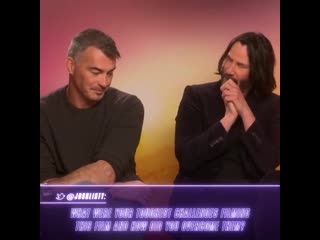 Challenges keanu and chad prefer to call them gifts! askjohnwick johnwick3