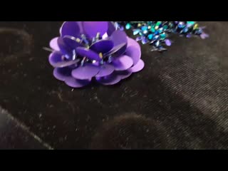 #sequins #embroidery how to make an easy 3d sequin flower 3d كيف تعملي وردة جد سهلة بتقنية