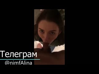Дал пососать шлюхе у нее дома голоу члена со спермой