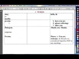 Slovak lesson 8