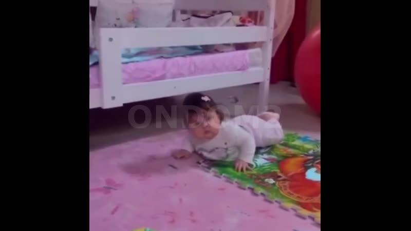 Вот как мы умеем! софия ползает по ковру