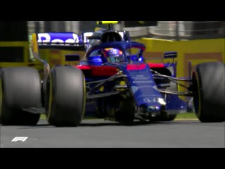 Fp1 rookie albon spins into the barriers at turn 2