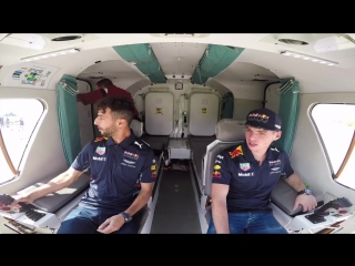 Daniel ricciardo and max verstappen visit nasa's johnson space center