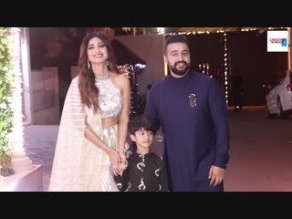 Shilpa shettys late night diwali party 2018 with hubby raj kundra son vian