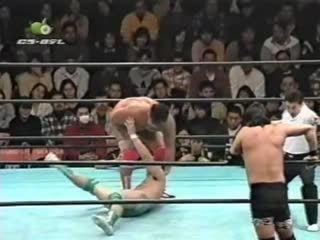 Kenta kobashi/jun akiyama/yoshinobu kanemaru vs mitsuharu misawa/yoshinari ogawa/naomichi marufuji