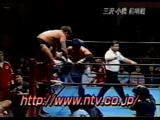 Mitsuharu misawa/yoshinari ogawa/daisuke ikeda vs kenta kobashi/tsuyoshi kikuchi/kentaro shiga [jip]