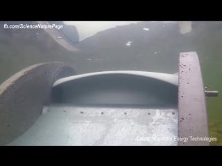 This turbine generates energy from slow moving waters in canals and rivers