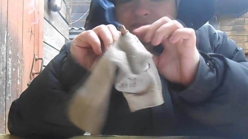 Курение носка © видеожесть