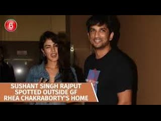 Sushant singh rajput spotted with rumoured girlfriend rhea chakraborty santacruz