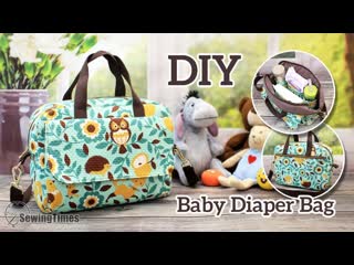 Diy baby diaper bag making multi poket travel bag [sewingtimes]