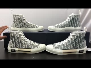 Real vs fake dior b23 high chucks plus blacklight test