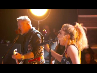 Lady gaga, metallica moth into flame (dress rehearsal for the 59th grammys)
