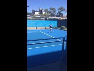 First on the practice court at perth arena / welcome back alexander zverev