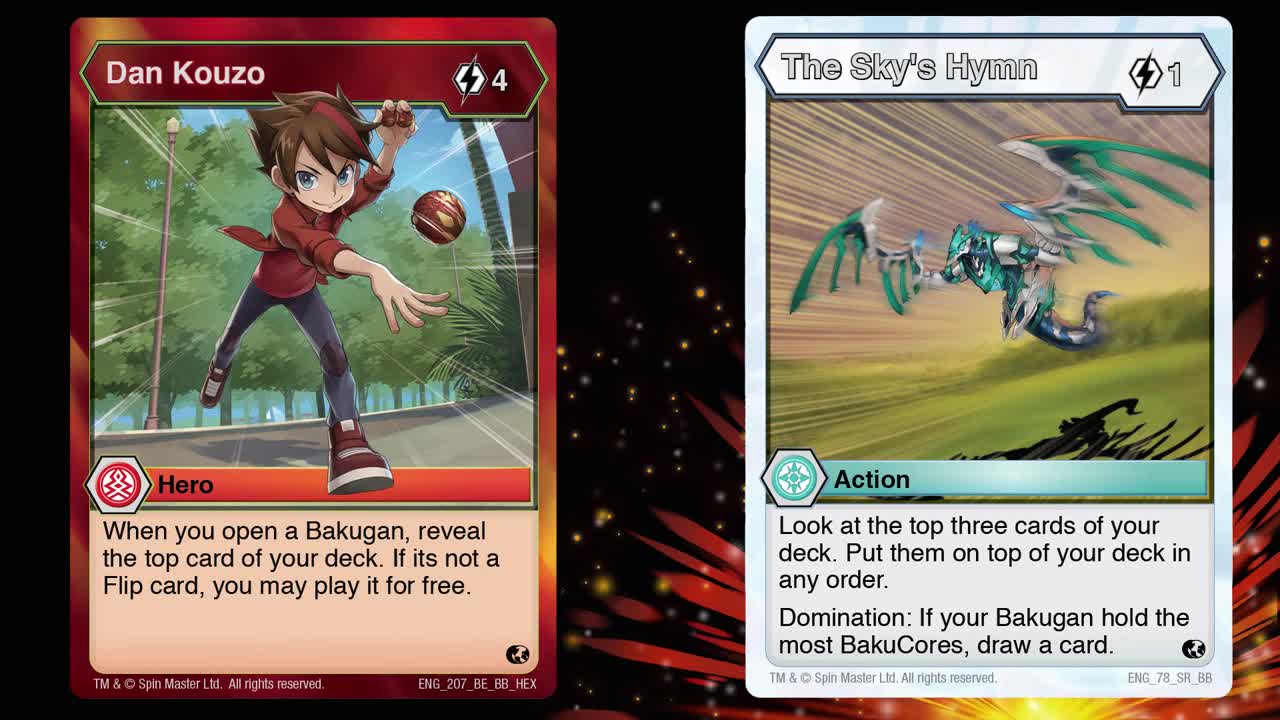 Стихия хаос и сила дэна кузо комбинируем карты haos dan kouzos power! card  combo for bakugan battle planet tcg
