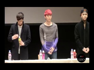 [fancam] 130303 평촌 fansign opening (leo) 음료수를 사수하라