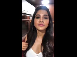 Nabha's insta live #ismartshankar title song shoot