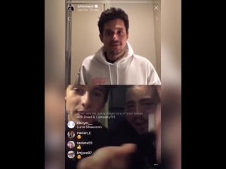 Shawn & postmalone joined johnmayer’s ig livestream