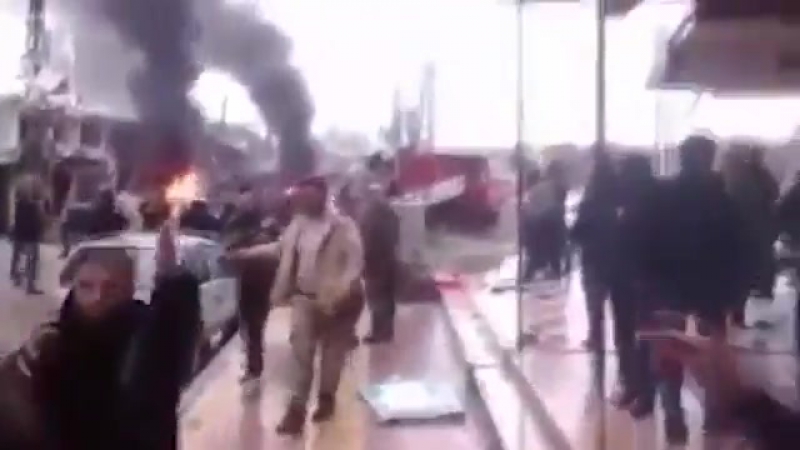 Последствия мощного взрыва около сирийской латакии запечатлены на видео