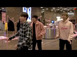 [rus sub][bangtan bomb] станцуй с bts @ bts pop up house of bts bts (방탄소년단)